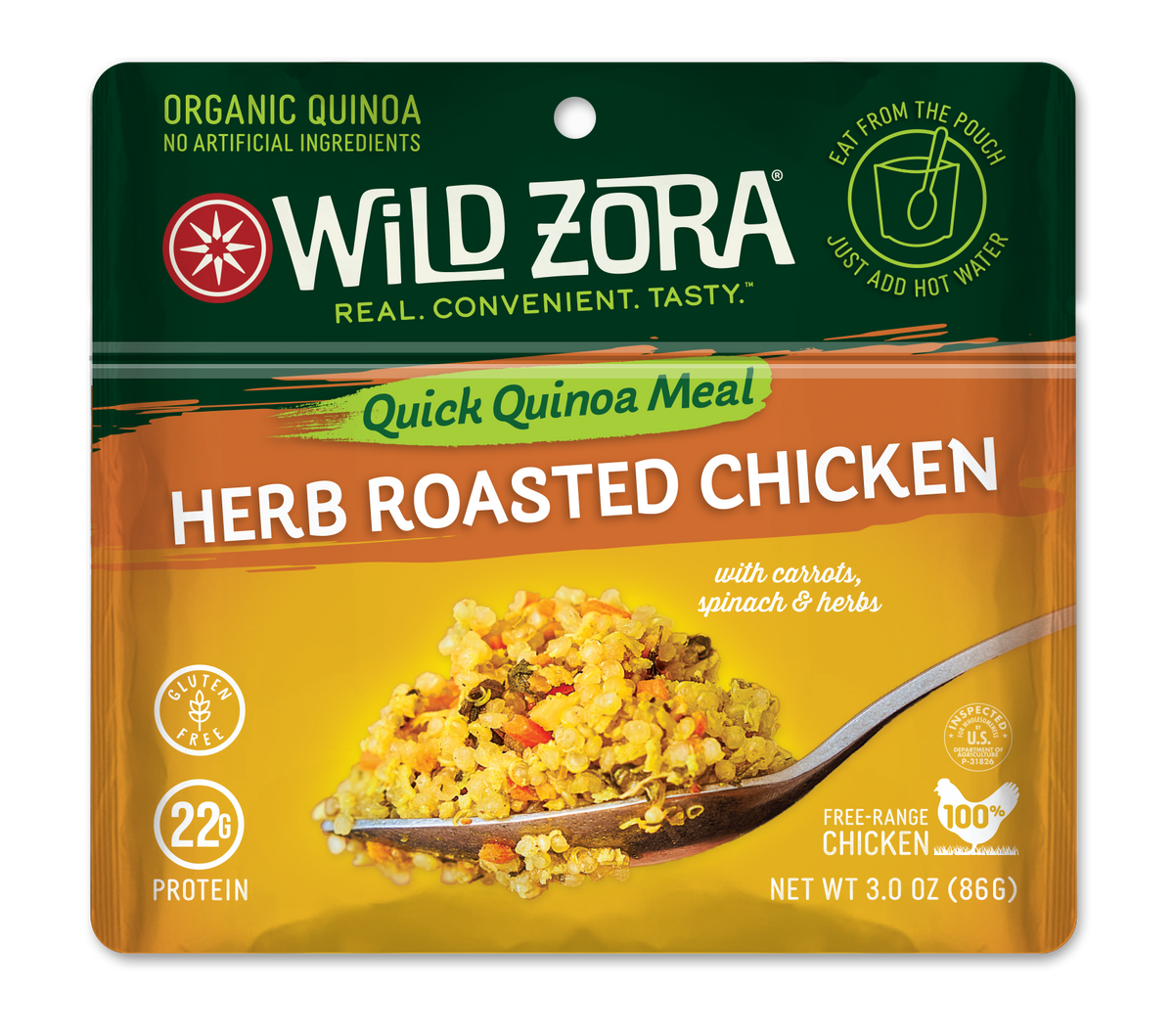 Quinoa Bowls - Herb Roasted Chicken with Spinach, Carrots & Herbs