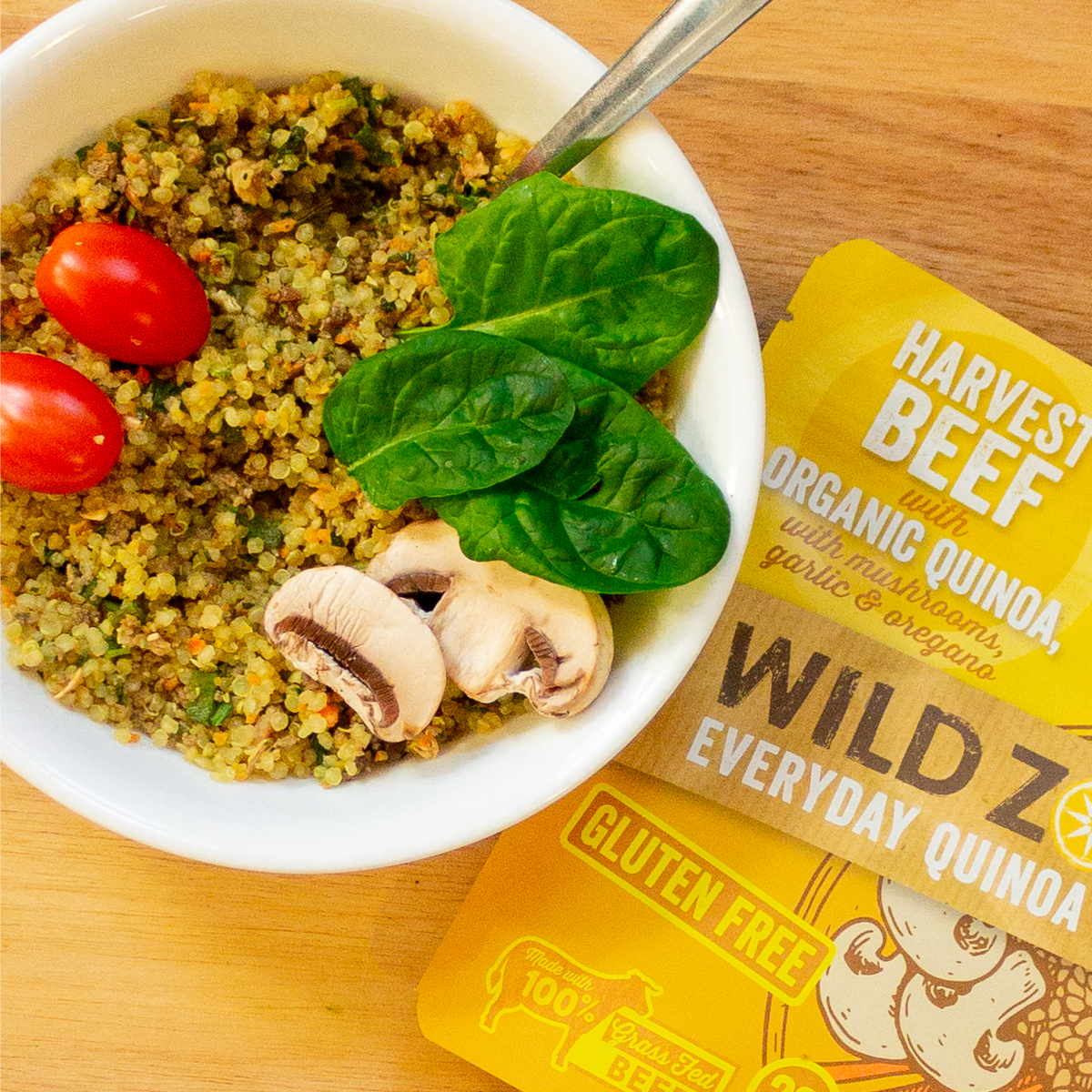 Quinoa Bowls - Harvest Beef with Mushrooms, Garlic & Oregano