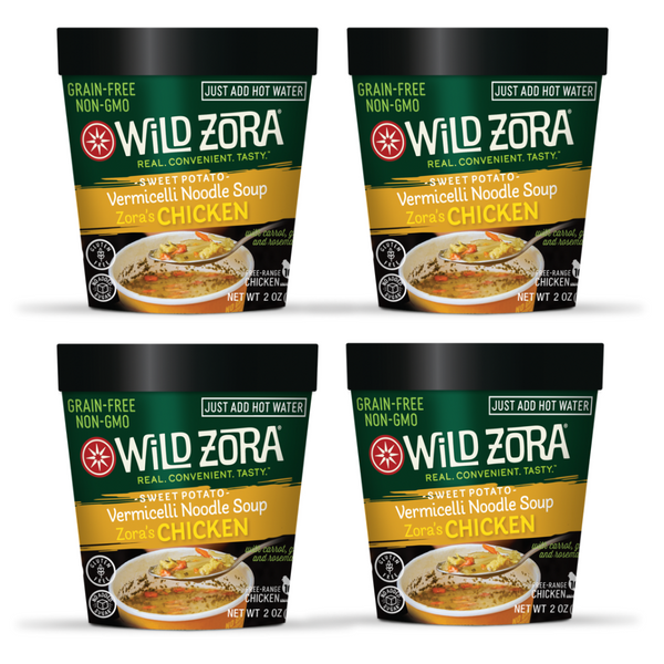 Vermicelli Noodle Soup, Herb Roasted Chicken (4-Pack) – Wild Zora Vermicelli Noodle Soup, Herb Roasted Chicken (4-Pack) – Wild Zora