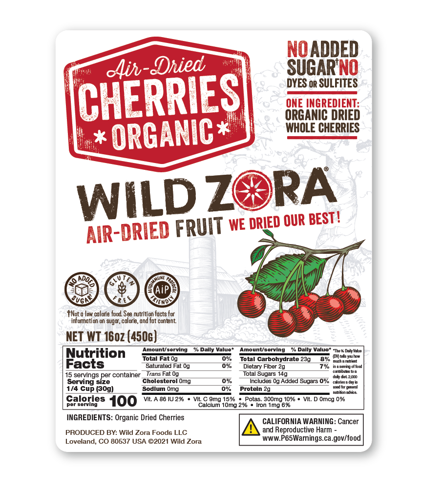 New! Bulk Fruits - Organic Air-Dried Cherries (1LB) | Wild Zora Foods New! Bulk Fruits - Organic Air-Dried Cherries (1LB) | Wild Zora Foods