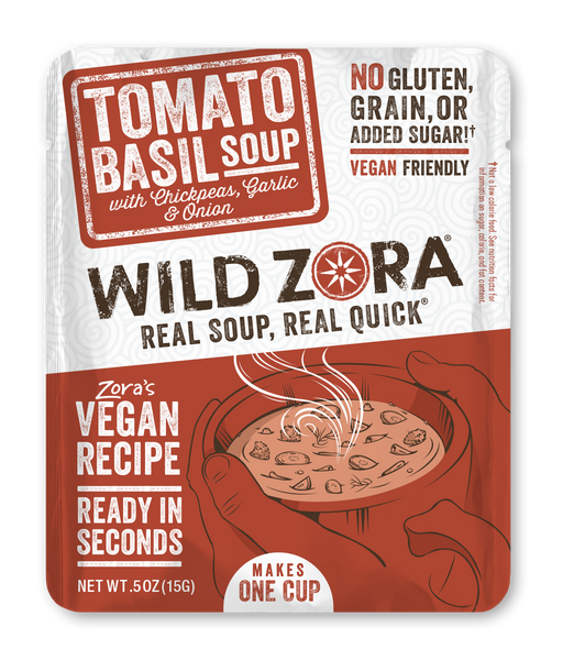 Vegan Soups - Tomato Basil with Chickpeas, Garlic & Onion | Wild