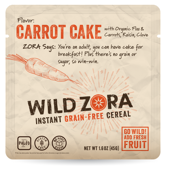 Instant Cereal - Carrot Cake with Carrots, Raisin & Clove 10-Pack