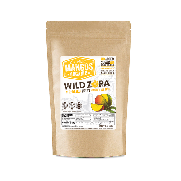 Wild Zora air dried organic mangos