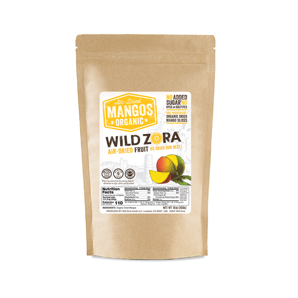 New! Bulk Fruits - Organic Air-Dried Mangos (1LB) | Wild Zora Foods